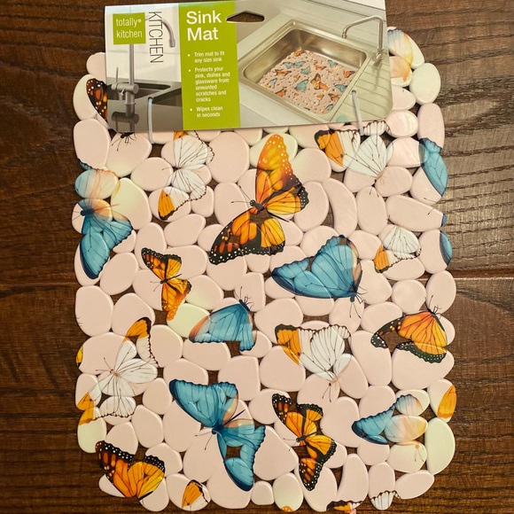 Butterfly Sink Mat, Butterfly Protective Pebble Decorative Sink Mat, Butterflies - Picture 5 of 14